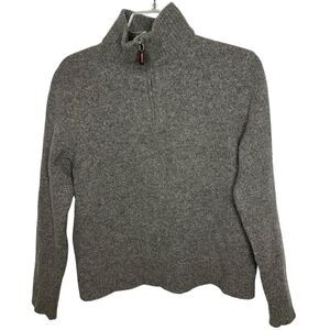 J.Crew Men’s 100% Lambs Wool Quarter Zip Sweater. Size Large.